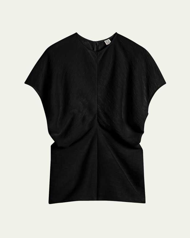 Slouch Waist Short-Sleeve Top